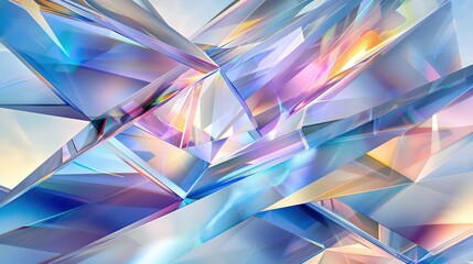 Obraz premium crystal geometric digital abstract background