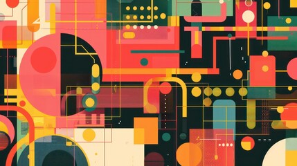 digital transformation abstract pattern illustration background