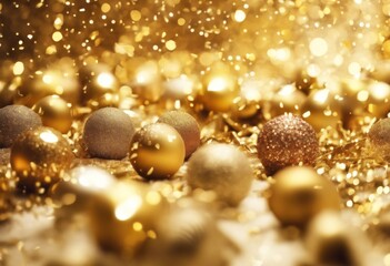 Fototapeta premium 'christmas Golden Abstract illustration background confetti clip art design holiday winter greeting card star snow snowflake snowy gol'