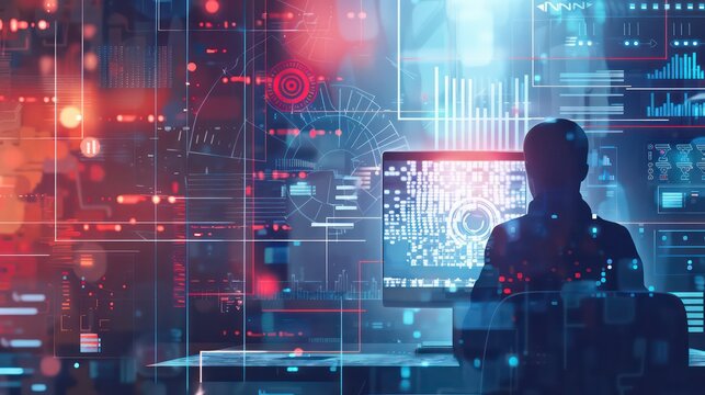 it service management abstract background