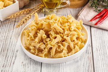 Raw dry Italian pasta - campanelle