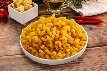 Italian cuisine - dry cellentani pasta