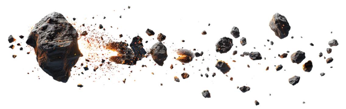 Flying  meteors cut out