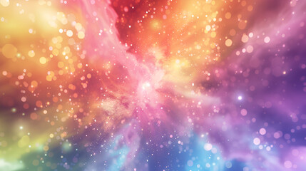 Fototapeta premium Playing with colorful lights in indoor spaces with creative and minimal style.