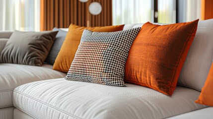 Corner Sofa Elegance: A 3D illustration showcasing the elegance of a corner sofa, featuring sleek lines