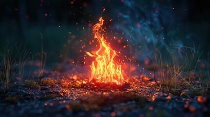 bonfire illustration