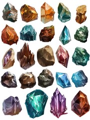 magical stones illustration isolated on a white background