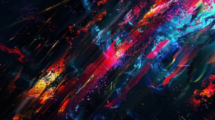 modern abstract digital background with glitchy vibrant aesthetics
