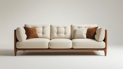 Modern Sofa Design: A photo showcasing a modern sofa with sleek lines and minimalist aesthetics