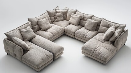 Fototapeta na wymiar Sectional Sofa L-Shaped: Images of L-shaped sectional sofas