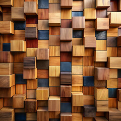 background made from wooden blocks modern texture