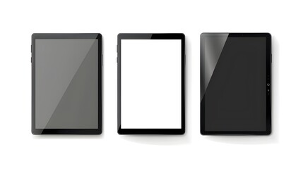 Tablet mockup, Realistic tablet mockup with blank screen. tablet vector isolated on white background. tablet different angles views