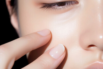 Obraz premium 女, 女性, モデル, 美しい女性, 化粧, スキンケア, クリーム, 美容, woman, female, model, beautiful women, makeup, skin care, cream, beauty