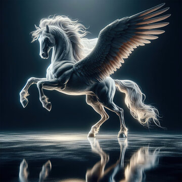 Pegaso, the mythical winged horse from Greek mythology.
