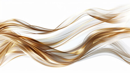 A dynamic and elegant wave with a polished 3D contour isolated on solid white background.