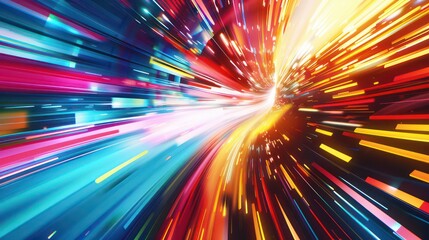 dynamic light speed abstract colorful wallpaper