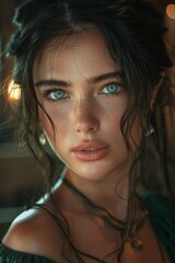 Close Up of a Person With Blue Eyes