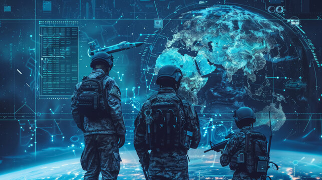 Next-Gen Warfare Tech Conference Poster with Space for Text