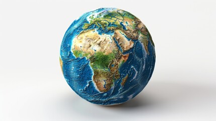 Textured Earth Globe Illustration