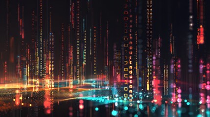 Fototapeta premium infographic chart digital illustration on a dark background