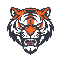 Logo of tiger head on white background