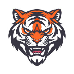 Obraz premium Logo of tiger head on white background