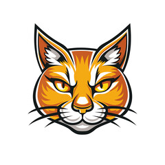 Obraz premium logo design of an orange cat head