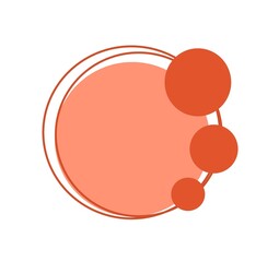 Round abstract icons in a shade of red and orange , different circle geometry design , circle of different shapes , circle logo