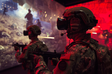 Military VR Training Simulation Room Scene