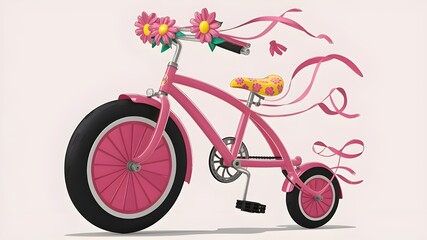 3D bicycle illustration cartoon