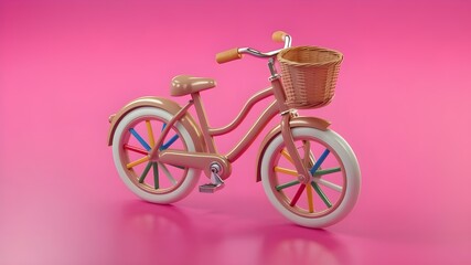 3D bicycle illustration cartoon