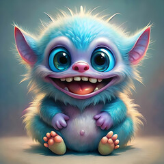 Naklejka premium cute baby monster