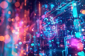 high tech data graphic illustration background