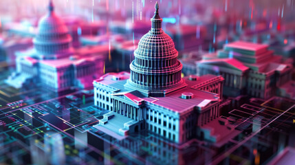 3D Digital U.S. Capitol for Independence Day Tech Sale