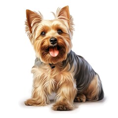 Yorkshire Terrier on a white background