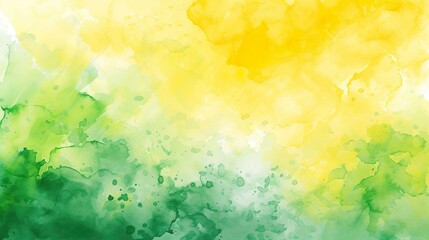Yellow and green watercolour background for spring.
