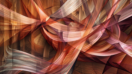 abstract 3D background colorful ribbons dancing across a canvas