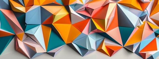 A geometric abstract pattern inspired by the art of origami and paper folding.