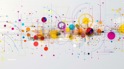 Obraz premium data digital flow wallpaper with simple color and graphics