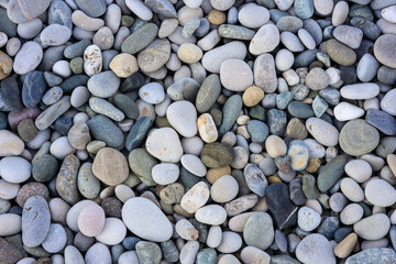 A pile of rocks with a variety of colors and sizes