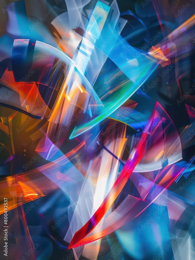 Wall mural dynamic motion abstract background poster with fluid bright transparent graphics
