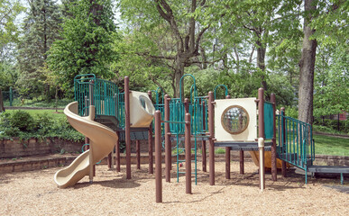 Children's Playground Equipment in Nature Setting