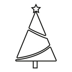 Modern abstract Christmas tree with star accent