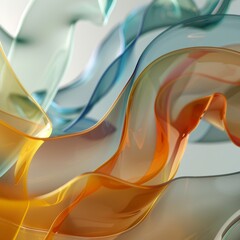 Detailed image of a 3D-rendered multilayer glass, featuring a close-up view of the smooth gradient colors intricately layered.