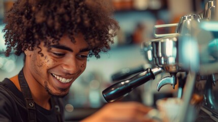 A Barista Crafting Espresso Drinks