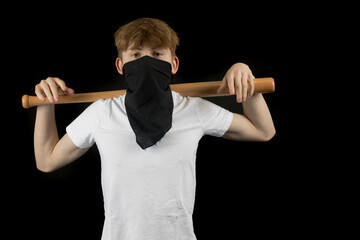 A Teenage Mugger with a baseball bat