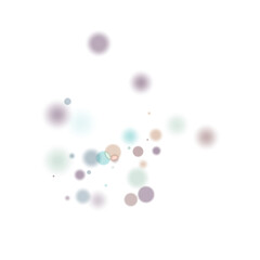 Background of blurred and clear multicolored transparent circles. Bokeh effect.