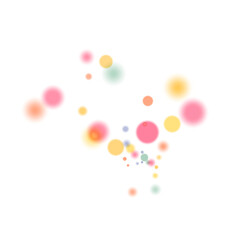 Background of blurred and clear multicolored transparent circles. Bokeh effect.