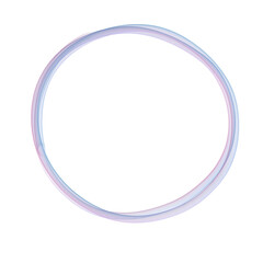 Bright transparent round neon frame, glowing lines.