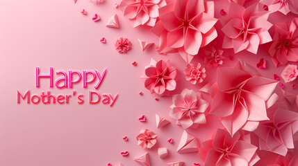 Fototapeta premium Sweet Mother's Day paper background
